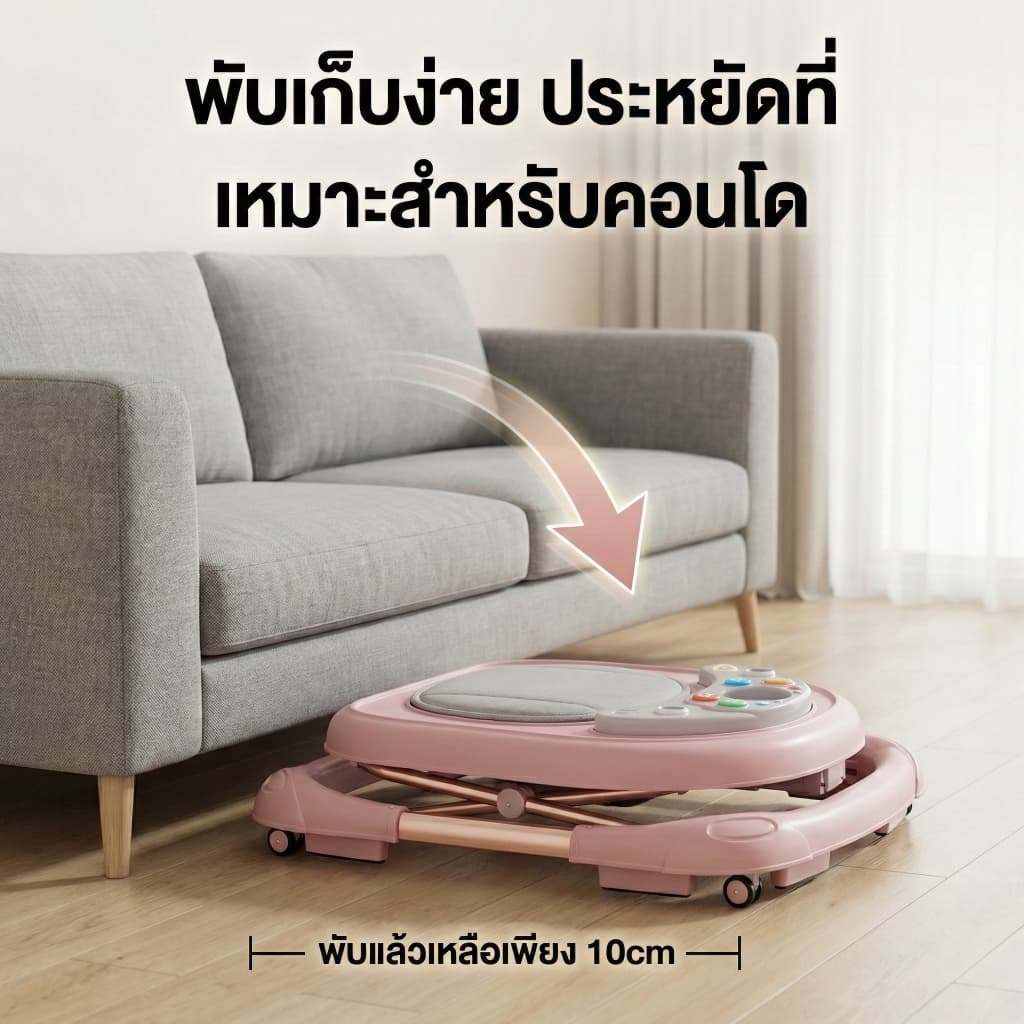 Beige รถหัดเดิน รถหัดเดินหน้ากระต่าย รถหัดเดินมีเสียง รถหัดเดินเด็ก6เดือน รถหัดเดินฮอต รูปที่ 8