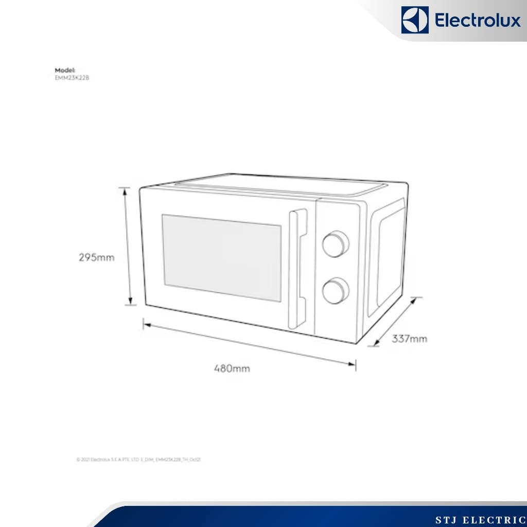 ELECTROLUX ไมโครเวฟ ขนาด 23 ลิตร รุ่น EMM23K22B รูปที่ 6