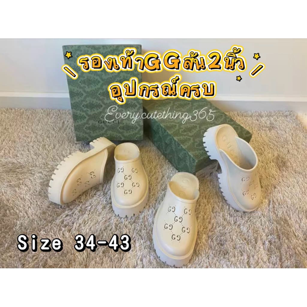 ⭐รองเท้าจีจีส้นหนาpreorder⭐!อุปกรณ์ครบรีวิวแน่น การันตีงานสวยเป๊ะ รูปที่ 8