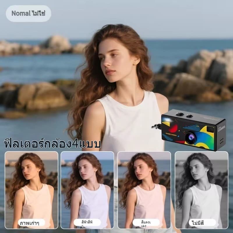 กล้อง Mini Keychain Camera 4K HD กล้องดิจิตอล Thumb กล้องวิดีโอ การบันทึกวิดีโอ Retro กล้องแอคชั่น Pocket Cameras Gifts รูปที่ 9