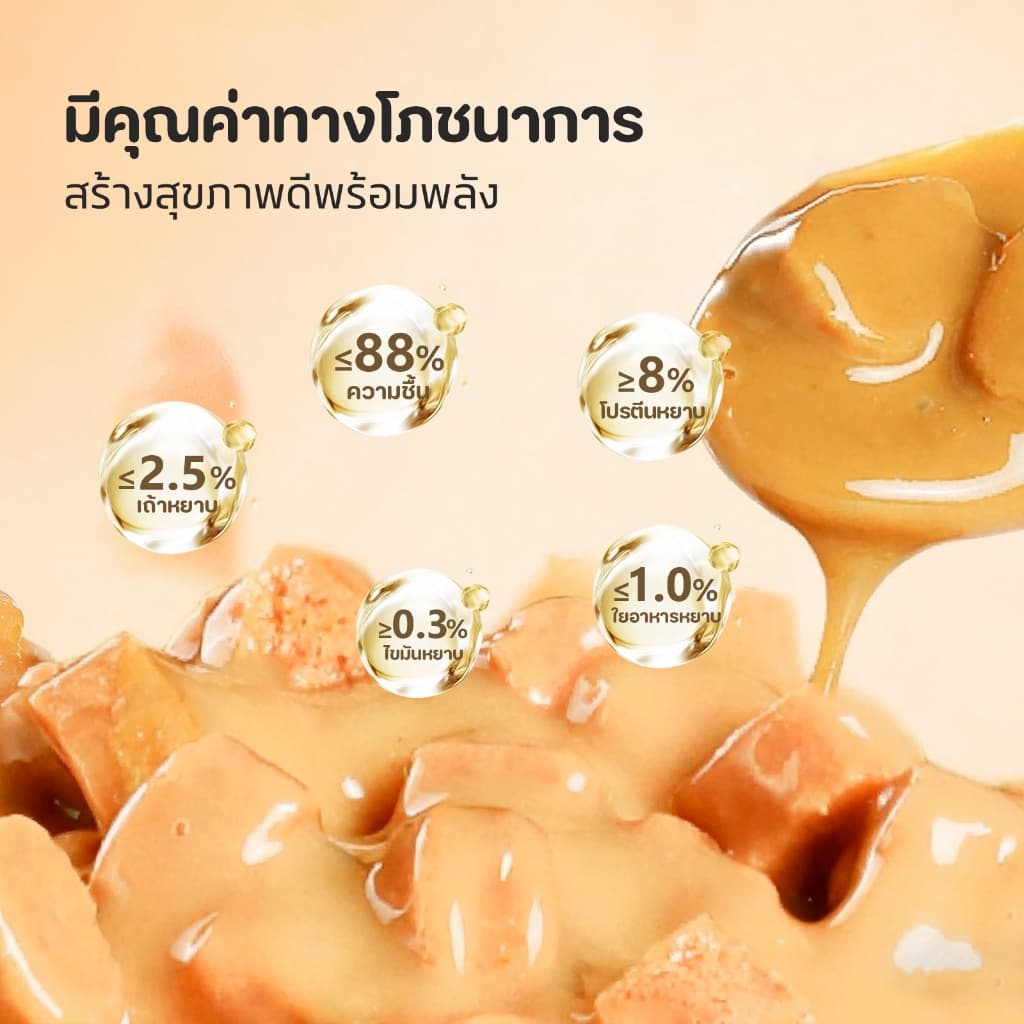 อาหารเปียกสุนัข 130g เนื้อชิ้นใหญ่ 100% โปรตีนสูง+คอลลาเจน เก็บได้ 24 ด รูปที่ 5