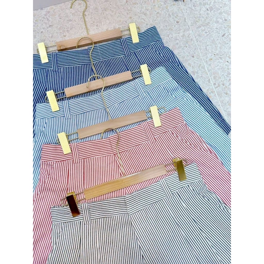Jeans striped shortpants ขาสั้นยีนส์ลายริ้ว เอว 34-60 นิ้ว รูปที่ 9