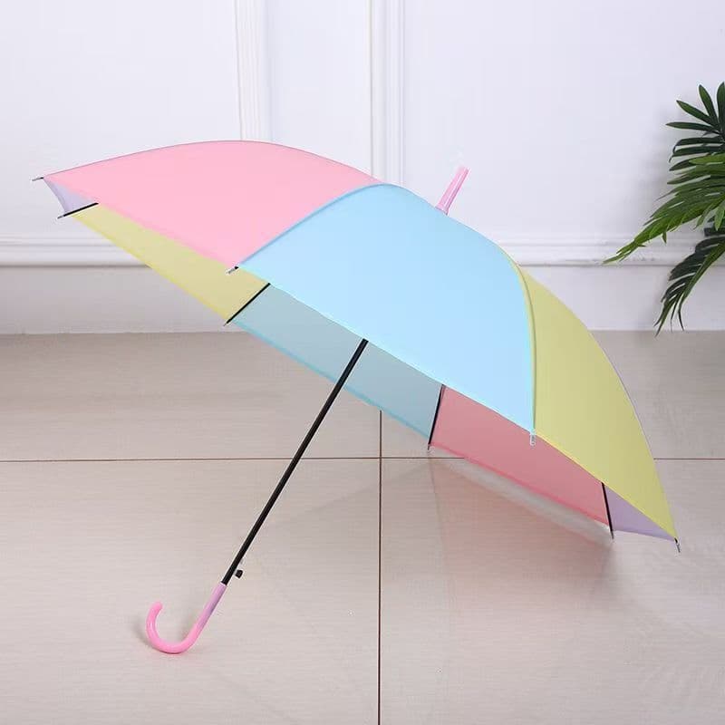 ร่มสีรุ้ง ร่มกันแดดกันฝน สีขุ่นรุ่น สีสดสวย สะดุดตา คุ้มค่า ด้ามแข็งแรง รูปที่ 5