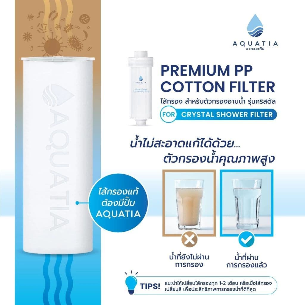 Aquatia ไส้กรองสำหรับตัวกรองอาบน้ำ รุ่น Crystal รูปที่ 3