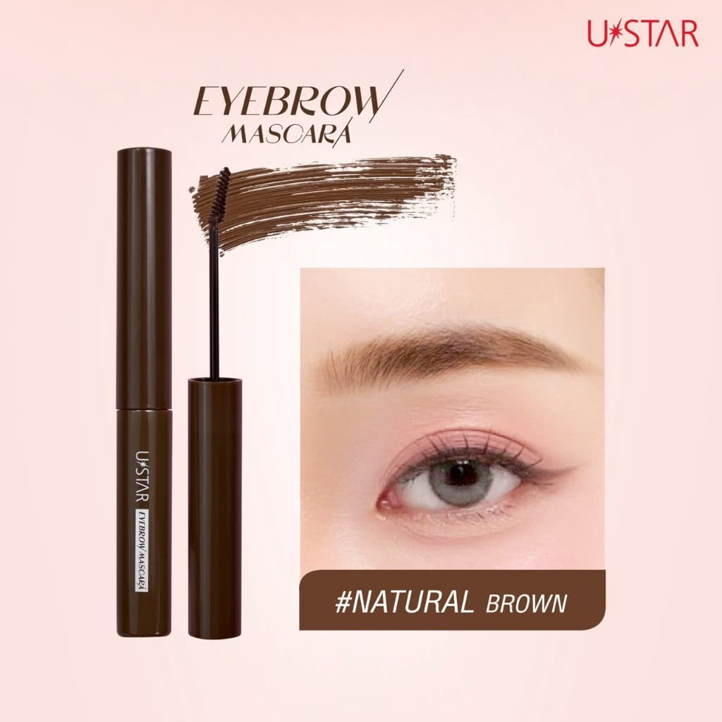 Ustar Eyebrow Mascara มาสคาร่าคิ้ว มาสคาร่าปัดคิ้ว มาสคาร่าปัดขนคิ้ว ที่ย้อมคิ้วโทนน้ำตาล ล็อคคิ้วแน่น อายบราวมาสคาร่า รูปที่ 5