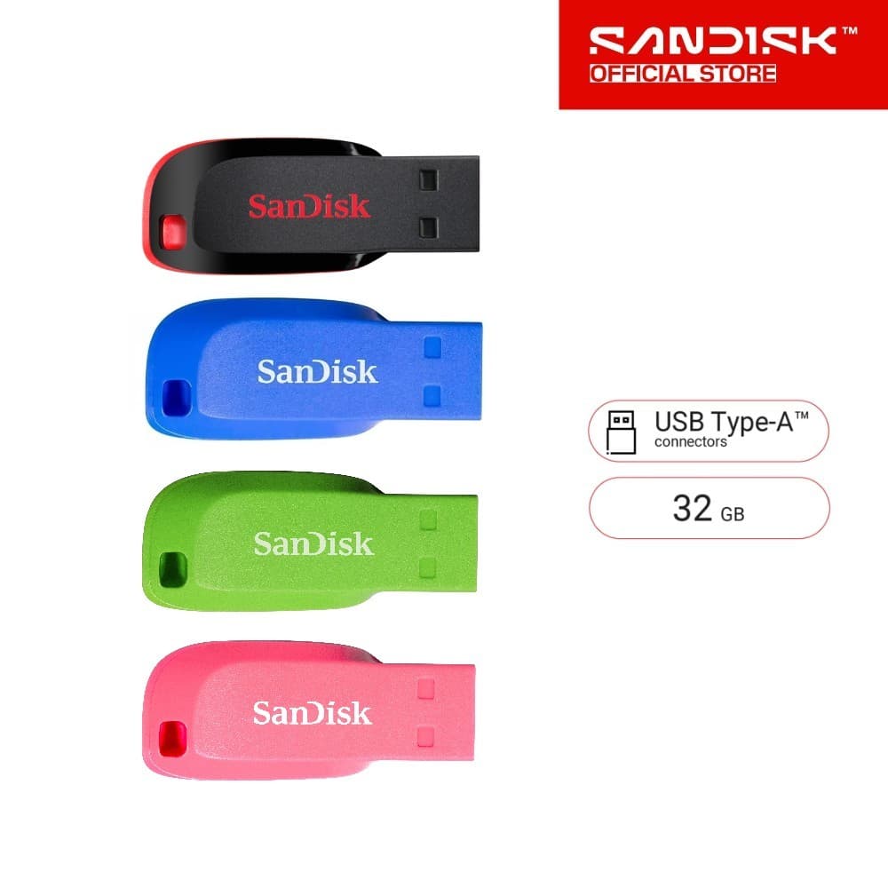 SanDisk CRUZER BLADE USB แฟลชไดร์ฟ 32GB, USB2.0 รูปที่ 1