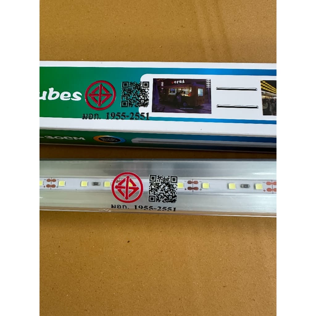 ชุดหลอดไฟ พร้อมสาย ปากคีบแบต LED T8 12V DC ขนาด 30/60/120 cm.แสงขาว/แสงเหลือง สายยาว2เมตร รูปที่ 4