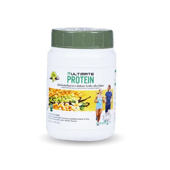 3 กระปุก 200 กรัม อัลติเมท โปรตีน กลิ่นวนิลา Ultimate Protein Vanilla 200g โปรตีนพืช ถั่วเหลือง ถั่วลันเตา จมูกข้าวสาลี รูปที่ 2