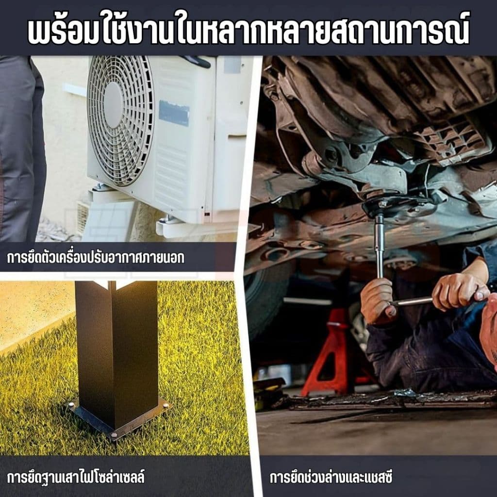 สกรูหกเหลี่ยมติดแหวน สแตนเลส 304 M5-M10 หัวแฟรงค์ กันคลาย ไม่เป็นสนิม ใช้งานภายนอกได้ รูปที่ 5