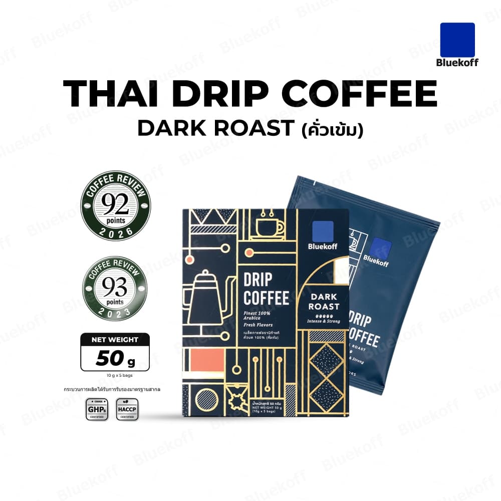 BLUEKOFF กาแฟดริป อราบิก้า 100 % THAI DRIP COFFEE DARK ROAST รูปที่ 1