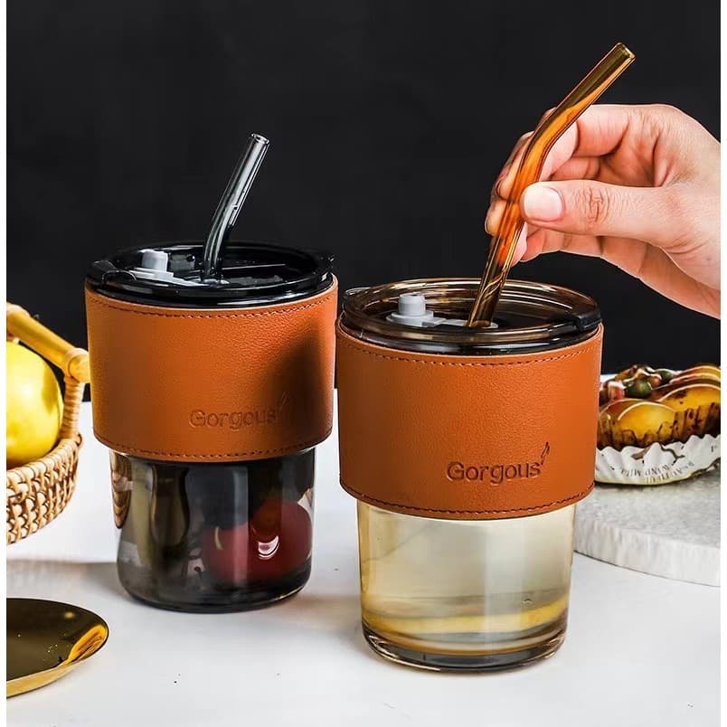 แก้วน้ำดื่ม ถ้วยกาแฟ [ส่งเร็วพิเศษ!] การจัดส่งรวดเร็วแก้วทนความร้อน หลอดดื่ม แก้วกาแฟน้ำเย็น แก้ว