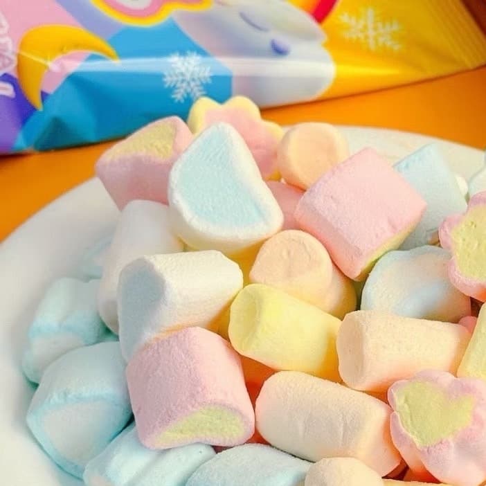 โปรสุดคุ้ม ขนมทานเล่น มาชเมลโล่ฟรีซดราย กรอบอร่อย สีพาสเทล มาชเมลโล่กรอบ Conton candy หวานหอมเคี้ยวเพลิน รูปที่ 2