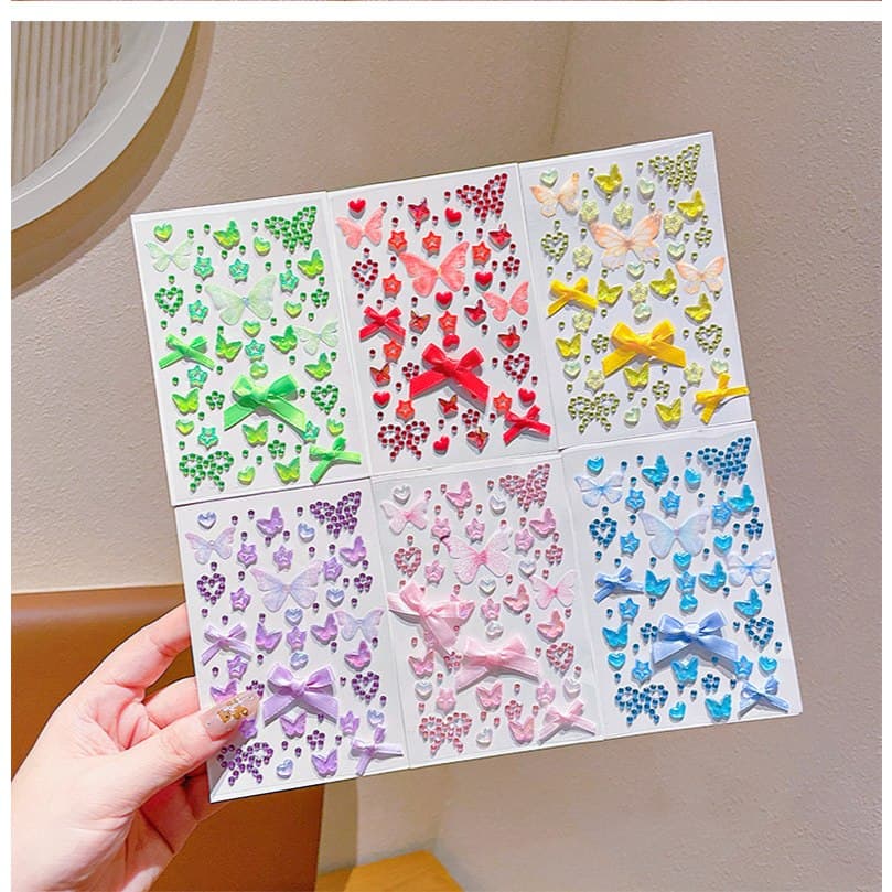 ในไทยสติ๊กเกอร์แต่งหน้าติดทน ติดนาน เพชร ประดับ DIY รูปดาวห้าแฉกผีเสื้อหัวใจปลอดภัย อุปกรณ์แต่งหน้าปาร์ตี้เทศกาลผู้หญิง รูปที่ 6