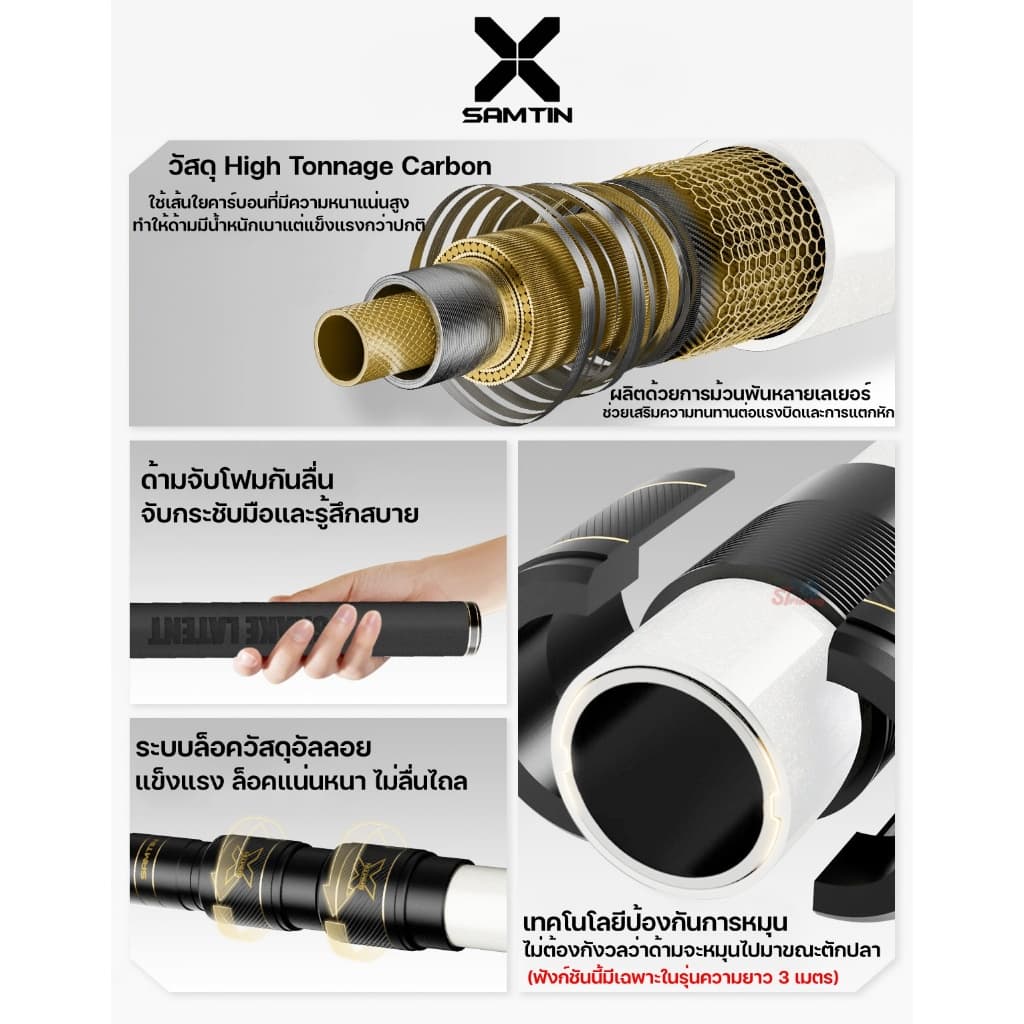 เลาวางคัน-ด้ามสวิง X SAMTIN ANTAENS วัสดุ High Tonnage Carbon รูปที่ 5