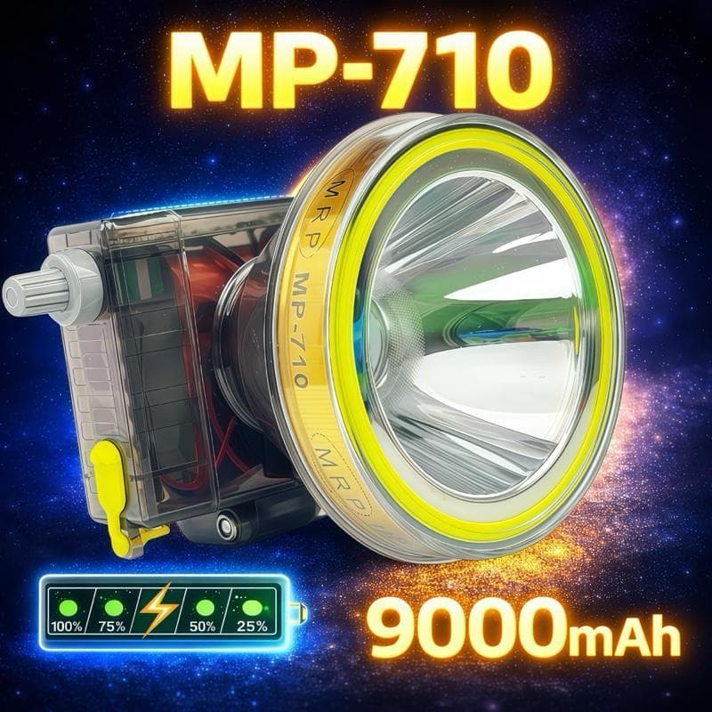 ไฟฉายคาดหัว MP-710 แบต 9000mAh ไฟแรง 800W ปรับได้ 3 แสง กันน้ำ ส่องไกล รูปที่ 1