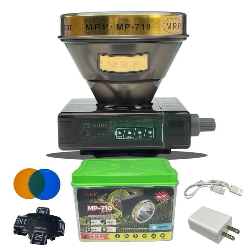 ไฟฉายคาดหัว MP-710 แบต 9000mAh ไฟแรง 800W ปรับได้ 3 แสง กันน้ำ ส่องไกล รูปที่ 4