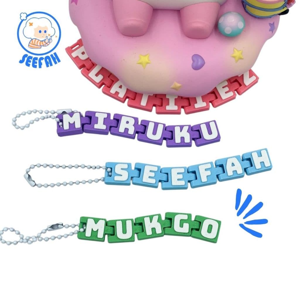 พวงกุญแจสั่งทำชื่อ | Custom Name Keychain | เลือกสีได้ | ของขวัญ | Keychain ตัวอักษร 3D รูปที่ 4