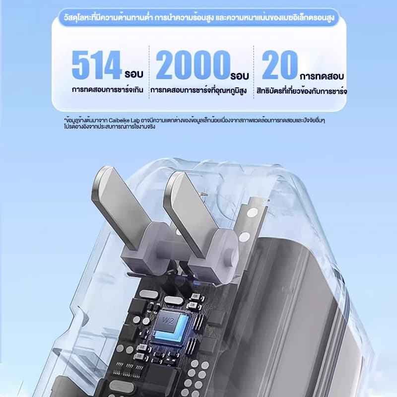 การรับประกัน 5 ปี แบตสำรอง PD22.5W fast charge 30000mah รองรับการชาร์จอย่างรวดเร็ว ไม่ทําให้โทรศัพท์เสียหาย PowerBank รูปที่ 2