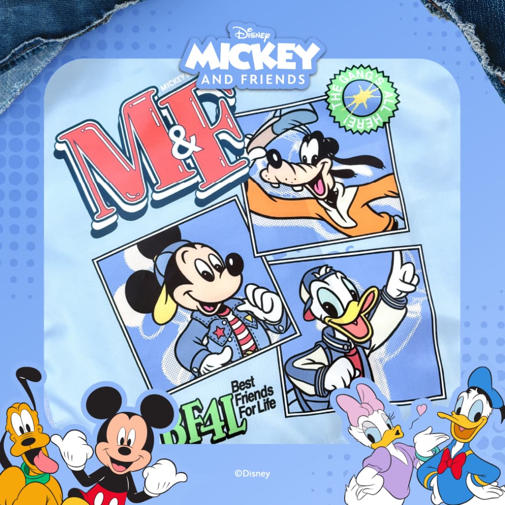 UNO ถุงผ้าพับเก็บ Mickey&Friends ลิขสิทธิ์แท้ รูปที่ 6