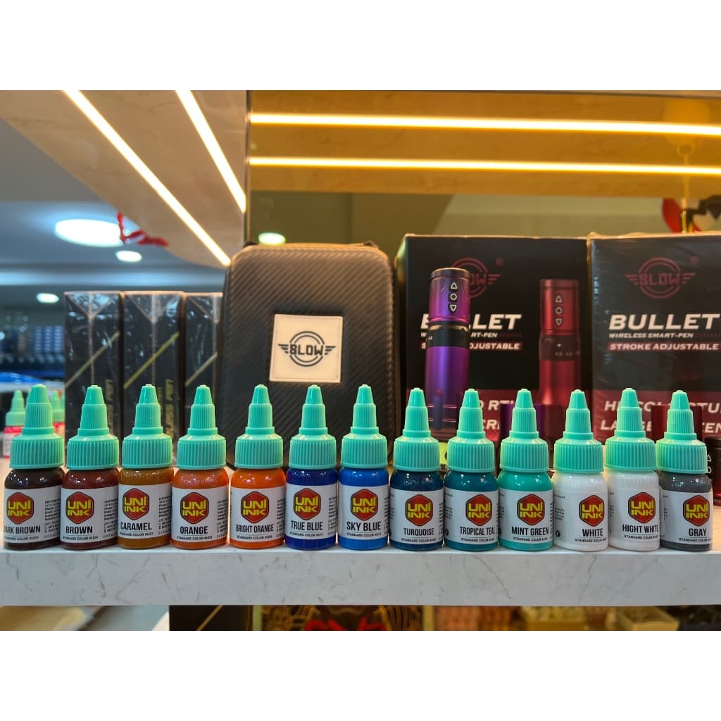 หมึกสัก UNi INK 0.5oz สีสักแท้ สีสดติดทน สำหรับช่างสัก Tattoo Ink คุณภาพสูง รูปที่ 2