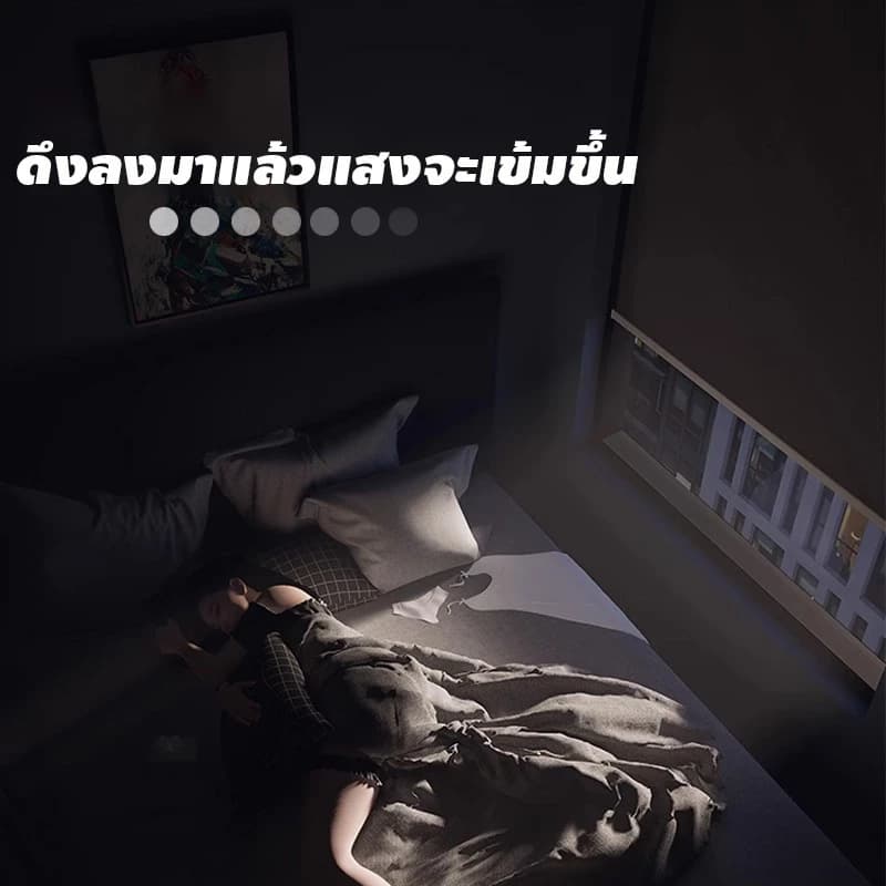 ม่านม้วน ม่านม้วนทึบแสง ขนาด 60~180x200ซม ขึ้นลงอย่างอิสระ หนาขึ้น อุปกรณ์เสริมฟรี พร้อมเปลือกกันฝุ่น รูปที่ 4