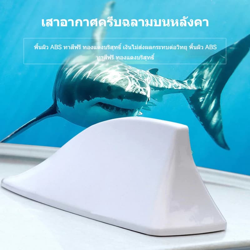 จัดส่งจากไทย เสาอากาศครีบฉลาม รถยนต์ รับสัญญาณดี กันรอย ใส่ได้ทุกรุ่น ตกแต่งรถ สวยงาม Shark Fin Antenna รูปที่ 5