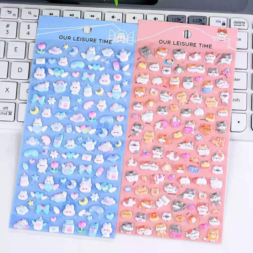 สติกเกอร์ 3D นูนโฟม รุ่นจิ๋ว ติดมือถือ ติดเคส การ์ตูน ซูชิ สัตว์น้ำ แมวเหมียว กระต่าย สติ๊กเกอร์ นูนจิ๋ว รูปที่ 4