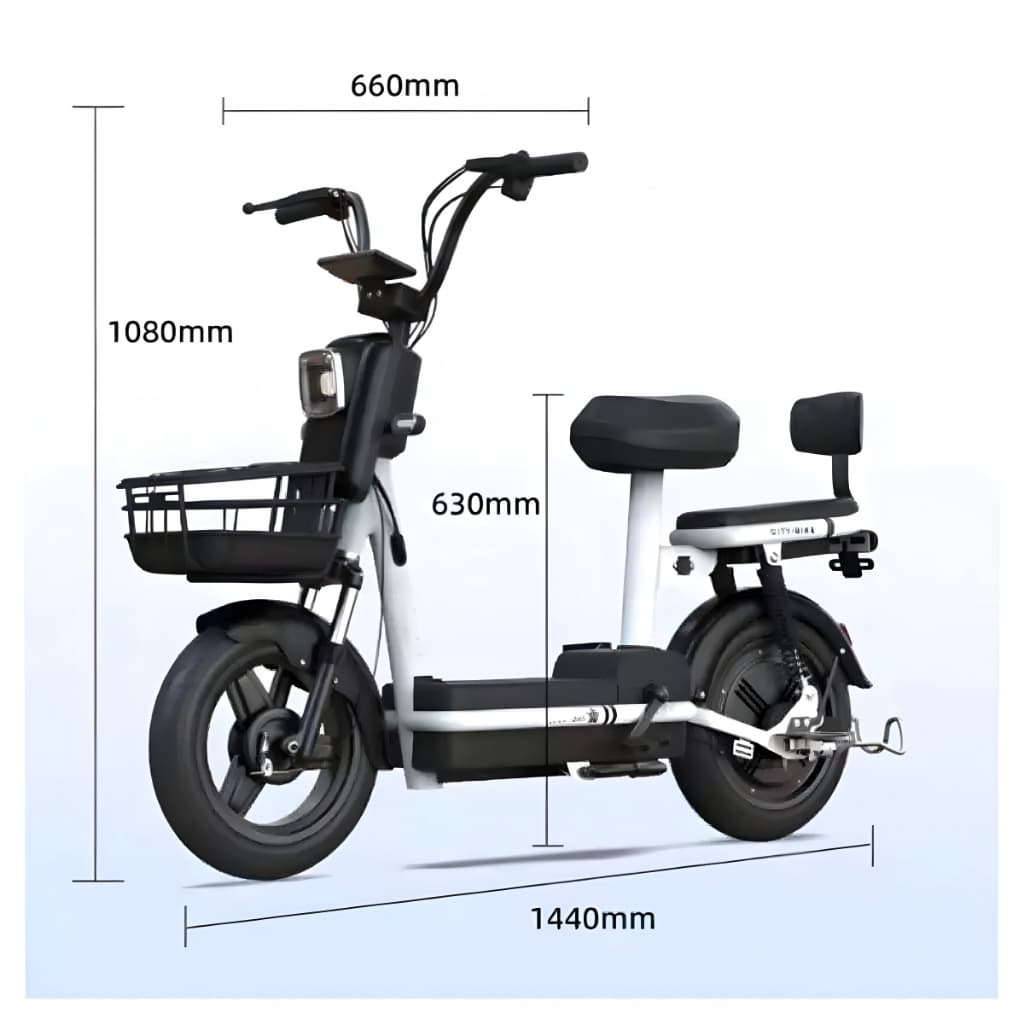 AENXRD จักรยานไฟฟ้า รถไฟฟ้าผู้ใหญ่ electric bicycle รถจักรยานไฟฟ้า แบตเตอรี่ 4 ก้อน มีกระจกมองหลัง รูปที่ 9