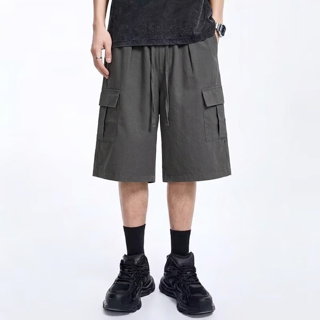 SpinnyHouseกางเกงเดินป่า กางเกงขาสั้น ทรงUNISEX มีไซส์ M-3XL เอวยางยืด กระเป๋าข้าง คาร์โก้ขาสั้น รุ่น เดินป่าขาสั้น รูปที่ 8
