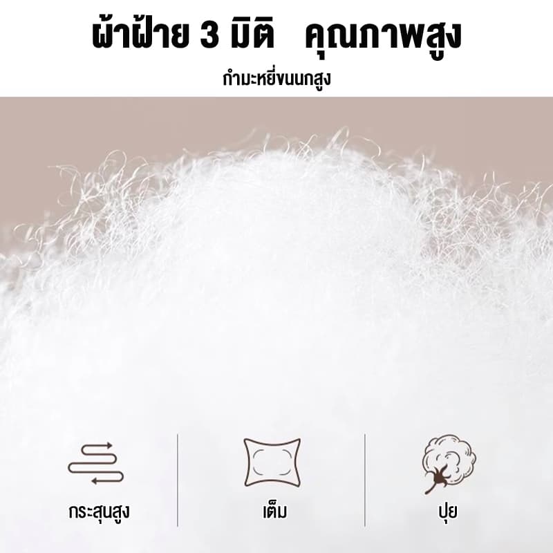 หมอนอิง ไส้หมอนอิง สําหรับห้องนั่งเล่น ห้องนอน สํานักงาน หมอนโซฟา สีขาว ทรงสี่เหลี่ยม รูปที่ 7