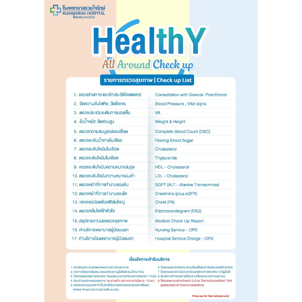 โปรแกรมตรวจสุขภาพ Healthy All Around โรงพยาบาลรวมใจรักษ์ รูปที่ 2