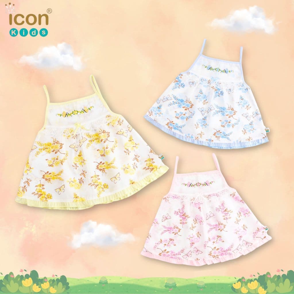 ICON KIDS ชุดกระโปรงลูกสาว 0-12 เดือน ผ้าป่าน น่ารักใส่สบาย จากผ้าฝ้ายธรรมชาติ | Baby trend รูปที่ 6