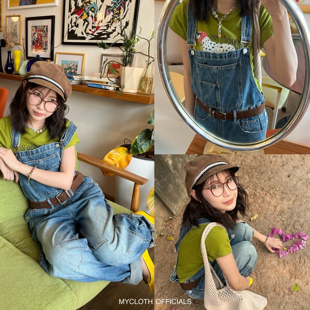 mycloth.officials - เอี๊ยมยีนส์ขายาวทรงกระบอกใหญ่ งานสีงานทรงสวยยยยมากก มีไซส์ใหญ่ รูปที่ 6
