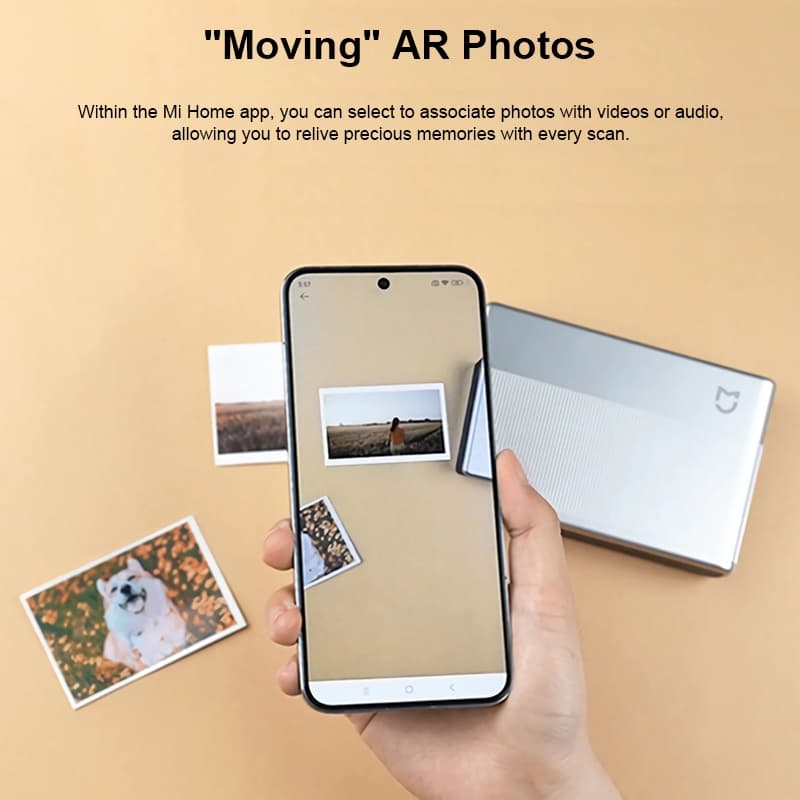 Xiaomi Portable Photo Printer 1S เครื่องพิมพ์ภาพพกพา เครื่องปริ้นรูป ไม่ต้องใช้หมึก รองรับวิดีโอ AR รูปที่ 9