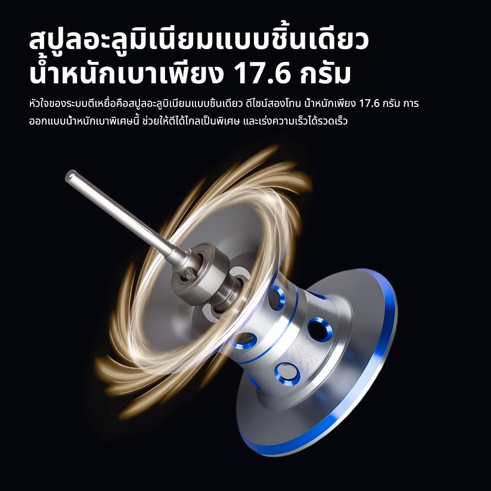 SeaHunter SATURN รอกเบทคาสติ้ง อัตราทดเกียร์ 7.3:1 6+1 BB แรงดึง 8 กก. ระบบเบรกแม่เหล็ก 10 ระดับ ชุดเฟืองทองเหลือง รูปที่ 3