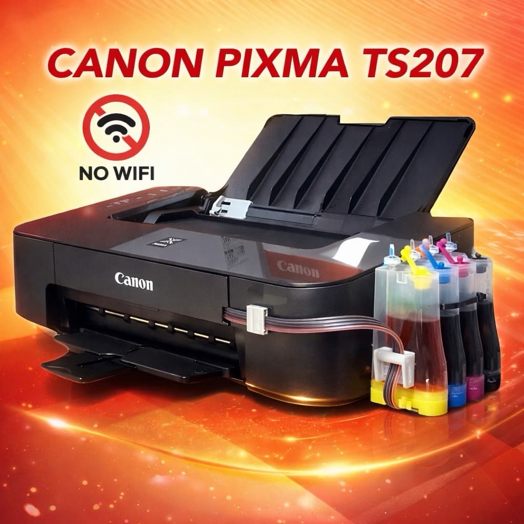 Printer Canon Pixma Ts207 , Ts307 WIFI & IP 2770 INKTANK ตลับใหม่ของแท้เครื่องแจ้งเตือนระดับหมึกเต็ม 100% รูปที่ 1