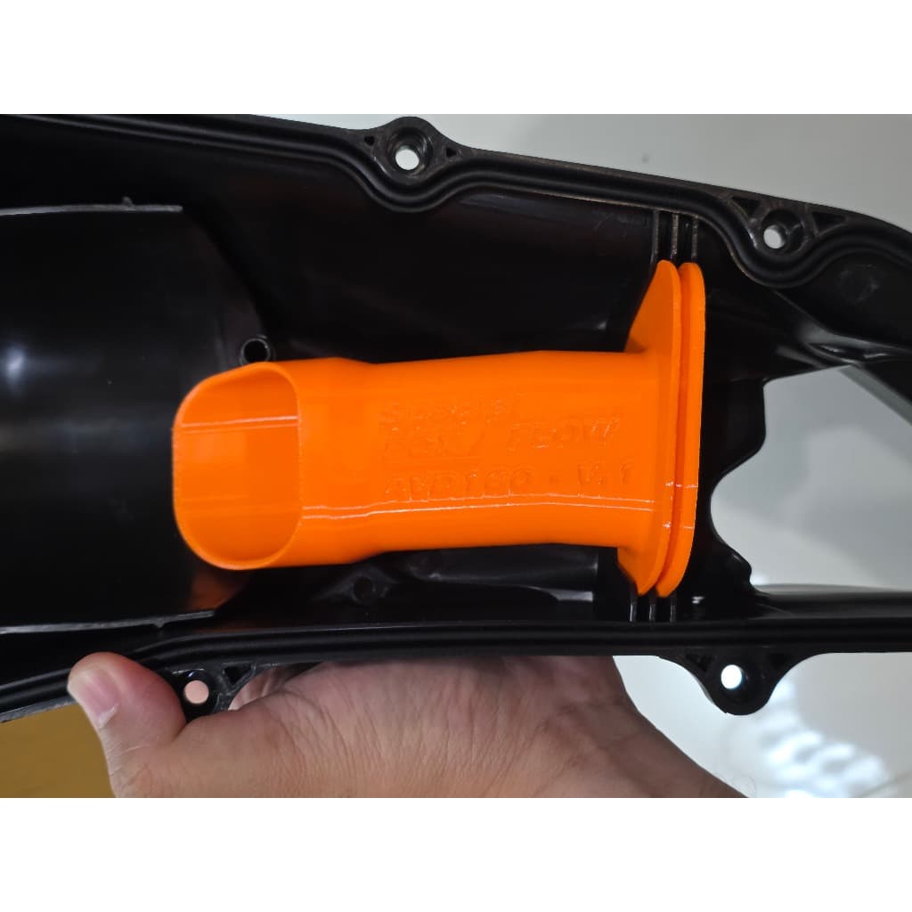 จมูกกรอง PCX160,AVD160 3D Printing ลมไหลดีเพิ่มอากาศในห้องกรอง รูปที่ 5