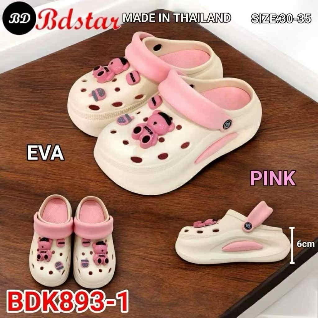 Bdstar รองเท้า หัวโต เด็ก พื้นสูง เบา นิ่ม ติดการ์ตูนหมี ไซต์ 24-35 รูปที่ 4