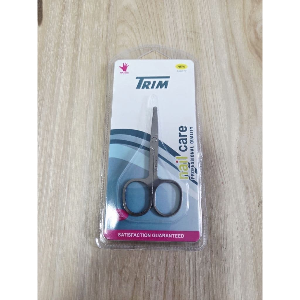 Trim Nose Hair Scissors กรรไกรตัดขนจมูก ปลายกลมกันบาด ปลายแหลม สแตนเลส ยี่ห้อ TRIM ทริม ราคาส่ง ราคา ต่อตัว รูปที่ 1