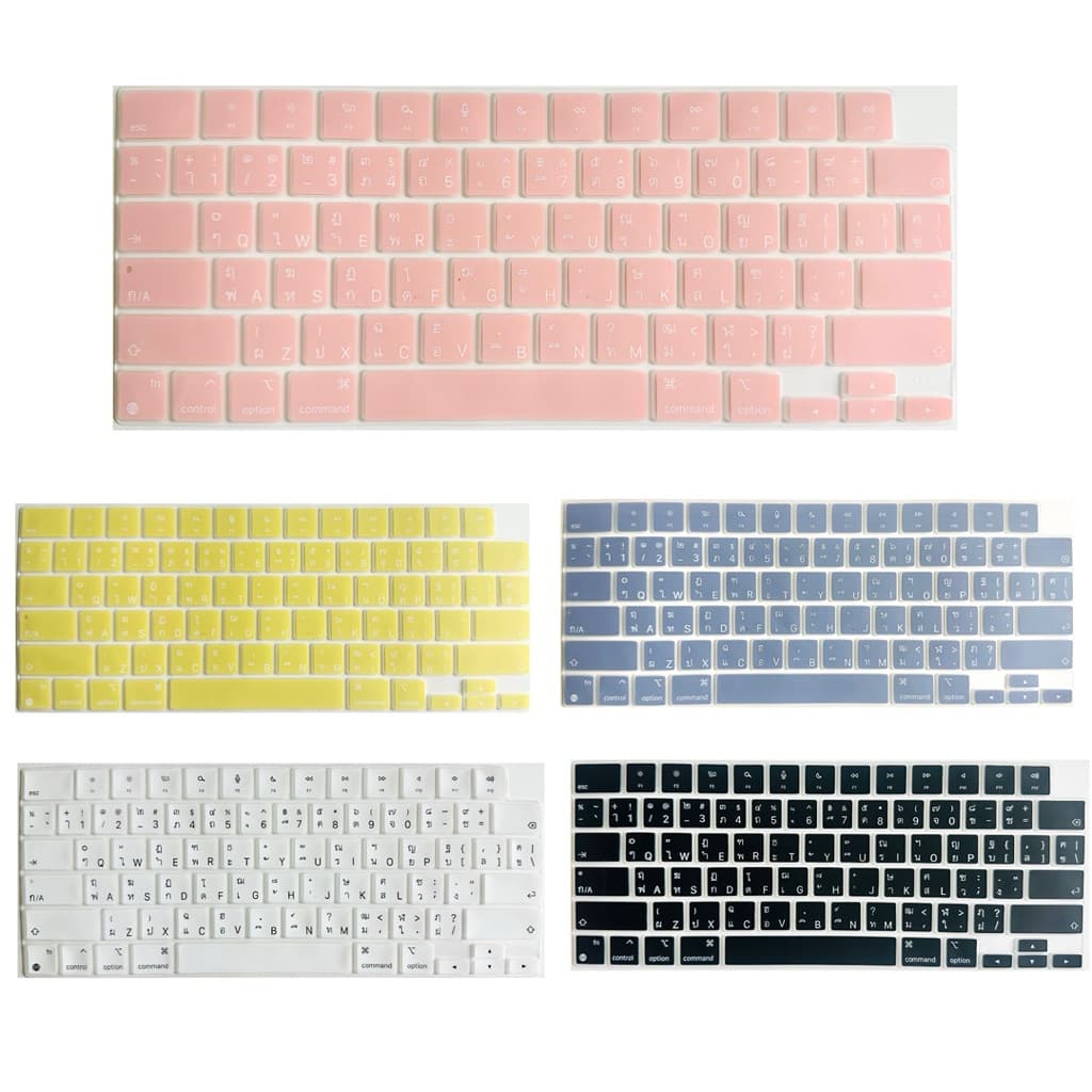 แผ่นซิลิโคนคีย์บอร์ด แบบนิ่ม พิมพ์ภาษาไทย อังกฤษ สําหรับ 2026 MacBook Neo 13 A3404 รูปที่ 2