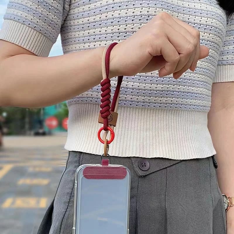 สายคล้องโทรศัพท์ คล้องคอ/สะพายคลอสบอดี้ ยาว 20 ซม. สีสันสดใส พกพามือถือได้สะดวก น้ำหนักเบา เชือกสองชั้น รูปที่ 4