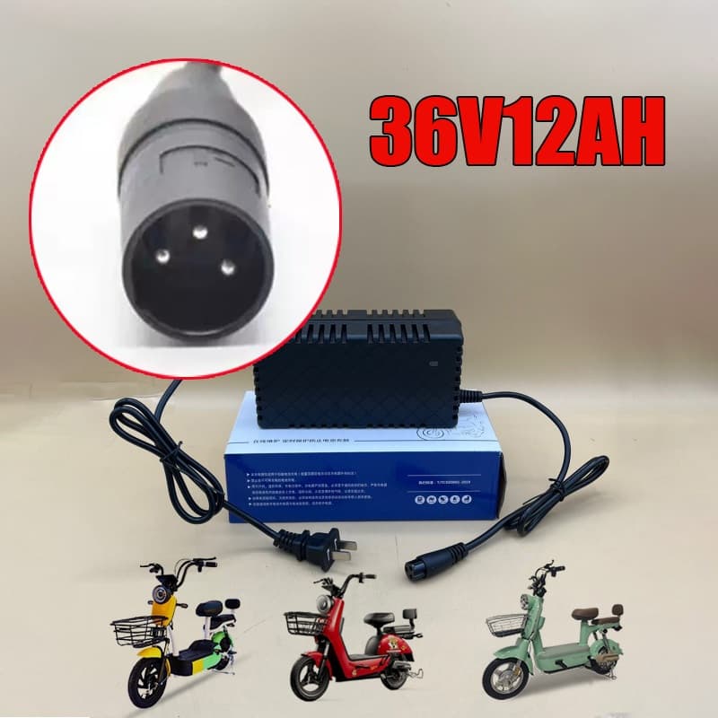 จักรยานไฟฟ้า Adapter สกู๊ตเตอร์ไฟฟ้าAdapter 48V36V24Vเครื่องชาร์จแบตเตอรี่ตะกั่วกรด เครื่องชาร์จสกู๊ตเตอร์ Adapter รูปที่ 3