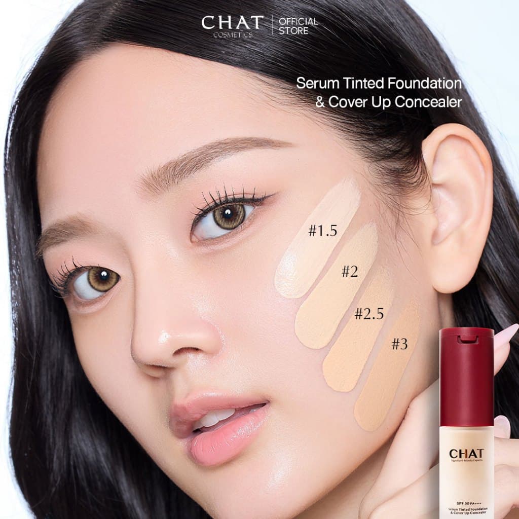 สกินทินท์ฝาแดงน้องฉัตร SKIN TINT CHAT SERUM COVER UP CONCEALER รูปที่ 2