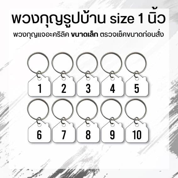 พวงกุญแจรูปบ้าน ขนาด 1 นิ้ว ขายเป็นชุด โปรดอ่านก่อนกดสั่ง รูปที่ 2