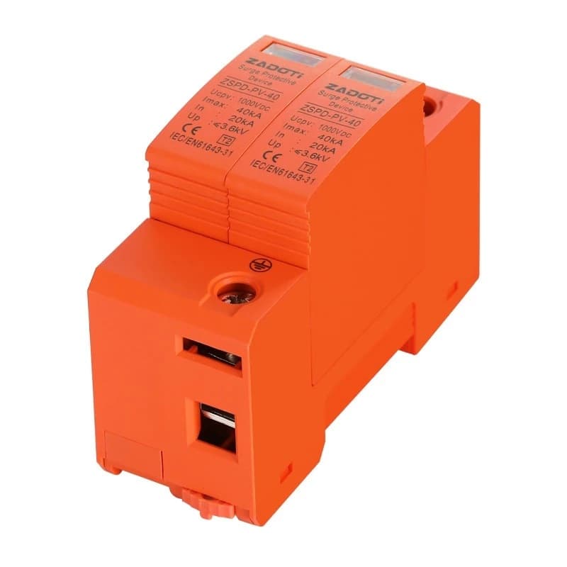 ตัวกันฟ้าผ่าโซล่าเซลล์ DC SPD 2P 1500V/1000V 40KA อุปกรณ์ป้องกันไฟกระชากสำหรับระบบโซลาร์เซลล์ รูปที่ 3
