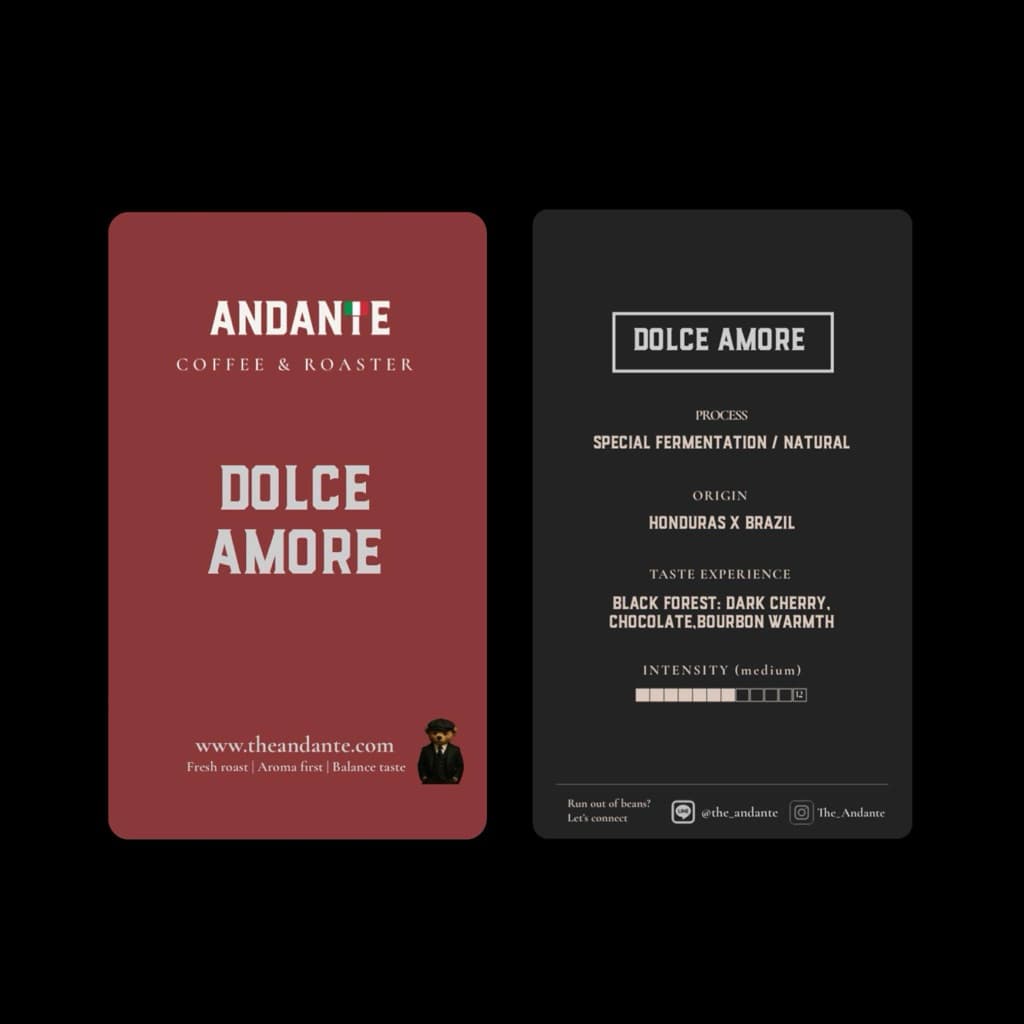 The Andante เมล็ดกาแฟคั่วกลาง เบลนด์พรีเมียม บ่มถังวิสกี้ Dolce Amore Blend refill bag รูปที่ 6