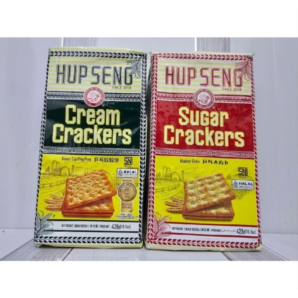 ฮับเส็ง ครีม / ซูการ์ แครกเกอร์ 428 กรัม ขนมมาเลเซีย / Hupseng Cream/ Cracker 428g. รูปที่ 1