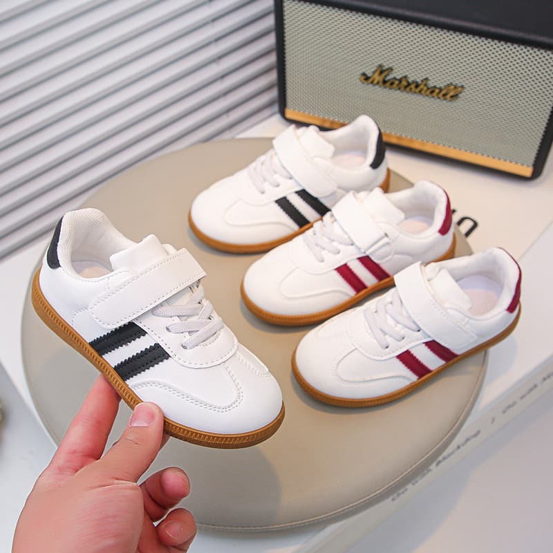 Children's Sneakers รองเท้าฝึกคุณธรรมเด็ก รองเท้าสีขาวลำลอง แฟชั่นเกาหลี ไซส์ 27-37 รูปที่ 1