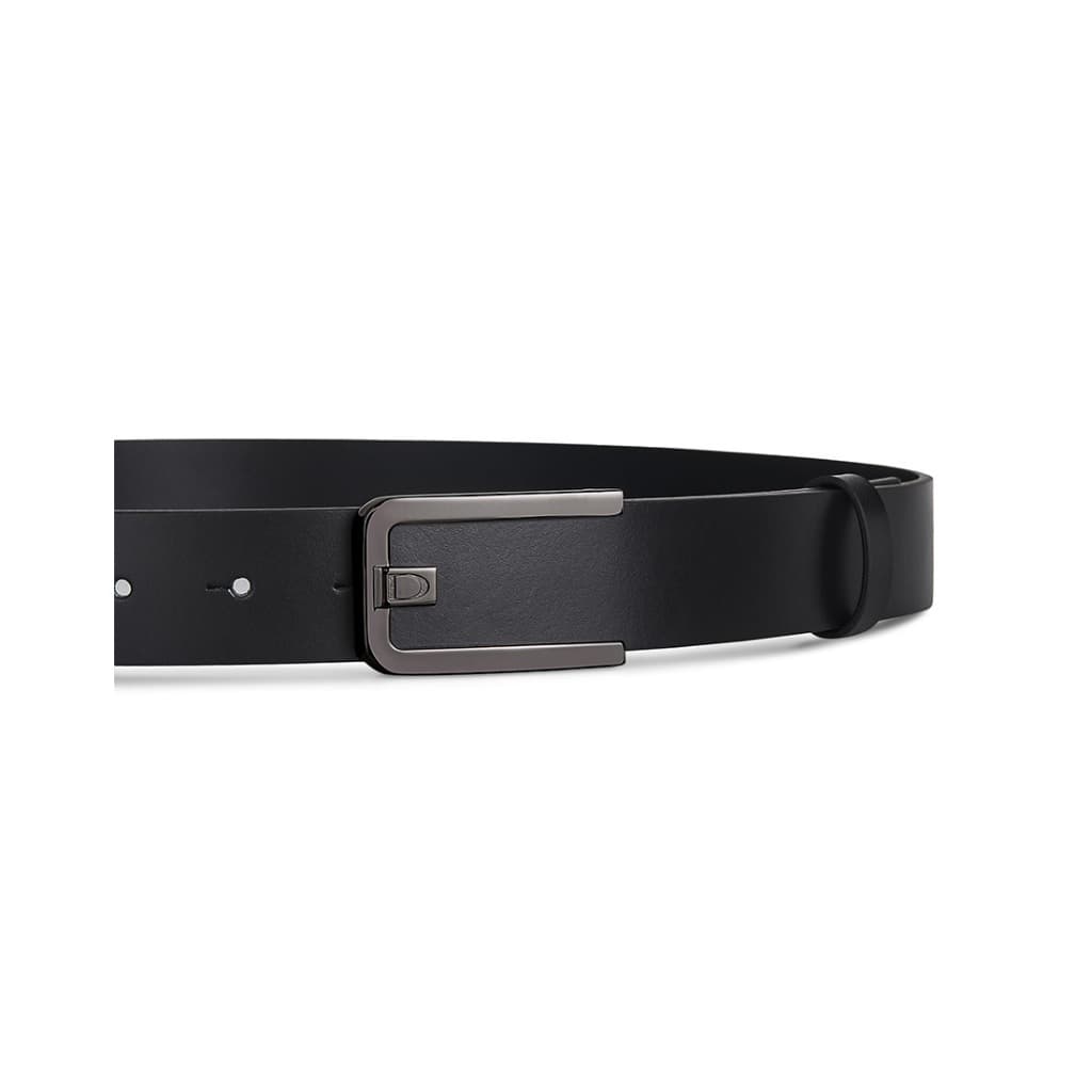 DAPPER เข็มขัดหนังแท้ D Engraved Plaque Belt สีดำ รูปที่ 3