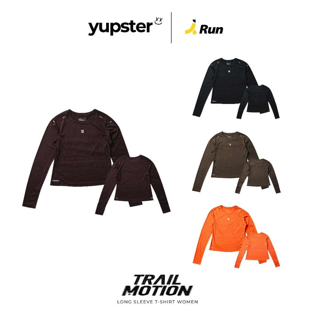 yupster Women's TRAIL MOTION Running Long Sleeves เสื้อวิ่งของผู้หญิง แขนยาว รุ่นเทรลโมชั่น รูปที่ 1